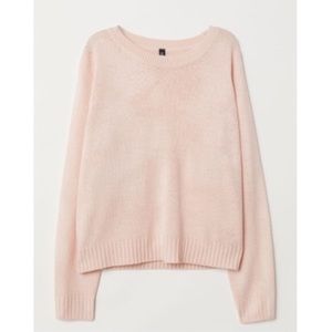 HM Pink Sweater Oversize Chunky Sweater Wool Small